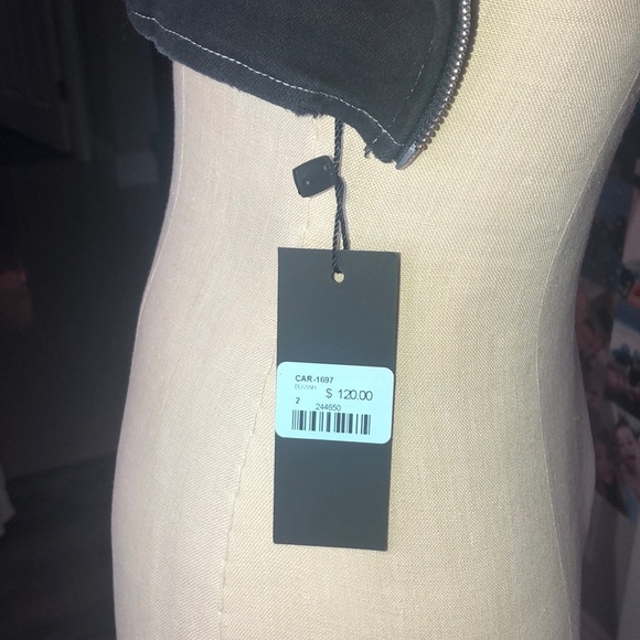 Black denim bralette. LF Brand - Picture 3 of 3